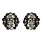 Fashionable Round Stone Cluster Stud Earrings SLERK0105