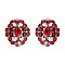 Fashionable Round Stone Cluster Stud Earrings SLERK0105