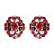 Fashionable Round Stone Cluster Stud Earrings SLERK0105