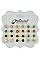 PACK OF 12 TRENDY ASSORTED COLOR 12-PAIR MULTI EARRING SET