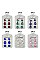 PACK OF 12 TRENDY ASSORTED COLOR 3-PAIR MULTI EARRING SET