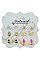 PACK OF 12 STYLISH ASSORTED COLOR 6-PAIR MULTI EARRING SET
