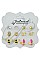 PACK OF 12 STYLISH ASSORTED COLOR 6-PAIR MULTI EARRING SET