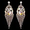 Trendy Rhinestone Chandelier Tassel Earrings SLERY8957