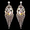 Trendy Rhinestone Chandelier Tassel Earrings SLERY8957