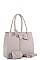 3IN1 MODERN TRENDY STYLISH FABRIC SATCHEL SET WITH LONG STRAP  JYES-3070-L