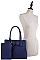 3IN1 MODERN TRENDY STYLISH FABRIC SATCHEL SET WITH LONG STRAP  JYES-3070-L