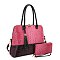 Crocodile Colorblock 2-in-1 Dome Satchel