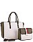 2in1 FASHIONABLE TWO TONE SATCHEL WITH LONG STRAP JYES-3091-SET