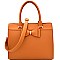 ES1681-LP Bow Accent Saffiano Structured Satchel