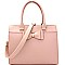 ES1681-LP Bow Accent Saffiano Structured Satchel