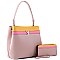 Color Block Single Strap Hobo Wallet SET