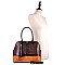 2Tone Croco Dome 2Way Bag and Wallet Set