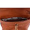 Tasselled 2-Piece Roll-Up Backpack Set
