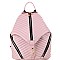 Stylish Chevron Quilted Multi-Pocket Backpack Silver MH-ES3352