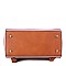 Two-Tone Flap Fashion Backpack Wallet Set