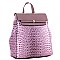 Crocodile Embossed Fashion Backpack Wallet Set