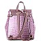 Crocodile Embossed Fashion Backpack Wallet Set