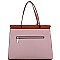 Hardware Tassel Accent Two-Tone Satchel Wallet Set