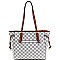 String Shopper Monogram Tote Wallet SET