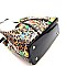 Leopard/Butterfly Print Patent Bucket Hobo Wallet SET