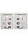 PACK OF 12 FASHIONABLE ASSORTED COLOR 3-PAIR STAINLESS STEEL STUD EARRING SET