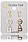 PACK OF 12 TRENDY ASSORTED COLOR 3-PAIR STAINLESS STEEL STUD EARRING SET