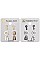 PACK OF 12 TRENDY ASSORTED COLOR 3-PAIR STAINLESS STEEL STUD EARRING SET