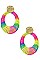 PACK OF 12 ASSORTED COLOR FASHION DANGLE EARRING