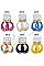 PACK OF 12 ASSORTED COLOR FASHION DANGLE EARRING