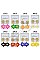 PACK OF 12 CUTE ASSORTED COLOR RHINESTONE FLOWER DANGLE EARRING