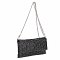 Real Crystal Stone Embellished Flap Crossbody Evening Bag