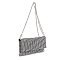 Real Crystal Stone Embellished Flap Crossbody Evening Bag