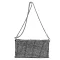 Real Crystal Stone Embellished Flap Crossbody Evening Bag