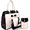 EW1330A-LP Bow Accent 3 in 1 Satchel SET