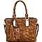 EW1507-LP Hardware Accent Whipstitched Tassel Satchel