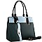 THREE TONE SATCHEL WRISTLET SET