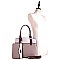 THREE TONE SATCHEL WRISTLET SET
