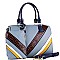 COLOR BLOCK MONOGRAM BOSTON SATCHEL SET
