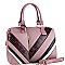 COLOR BLOCK MONOGRAM BOSTON SATCHEL SET