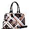 CHECKERED BOSTON SATCHEL WALLET SET