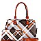 CHECKERED BOSTON SATCHEL WALLET SET
