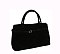 Faux Suede Buckle Satchel