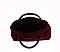 Faux Suede Buckle Satchel