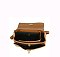 Faux Suede Top Handle Flap Satchel