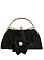 Satin Flower Frame Handle Clutch Evening Bag
