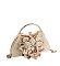 Satin Flower Frame Handle Clutch Evening Bag