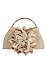 Satin Flower Frame Handle Clutch Evening Bag