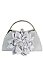 Satin Flower Frame Handle Clutch Evening Bag