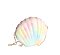 Rainbow Seashell Clutch Crossbody Bag